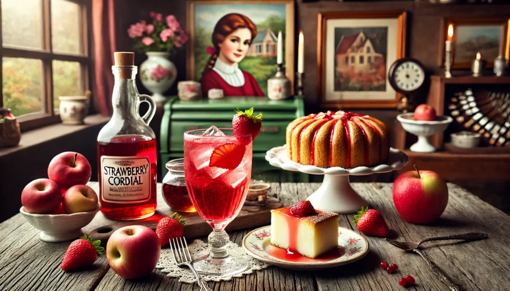 いちご水やドリンクとデザート類