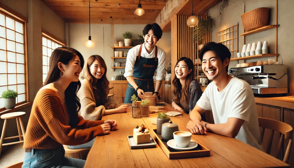 スタッフの接客と仲間との過ごし方