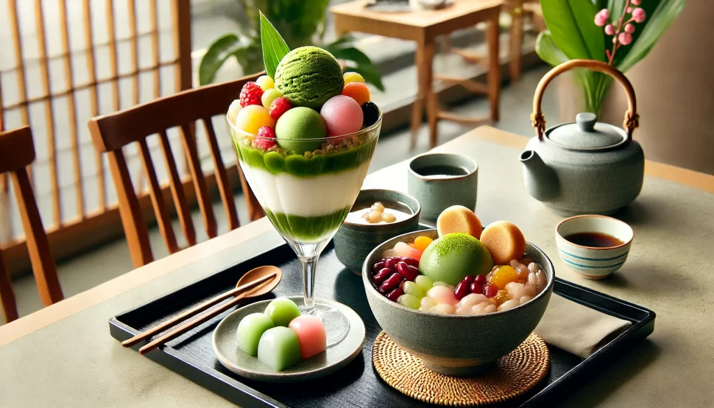 抹茶やあんみつを楽しめる人気パフェ