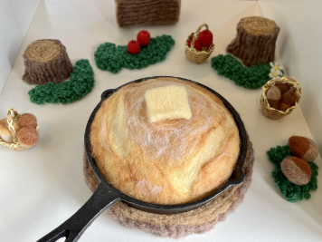 ぐりとぐらを再現したスフレパンケーキ